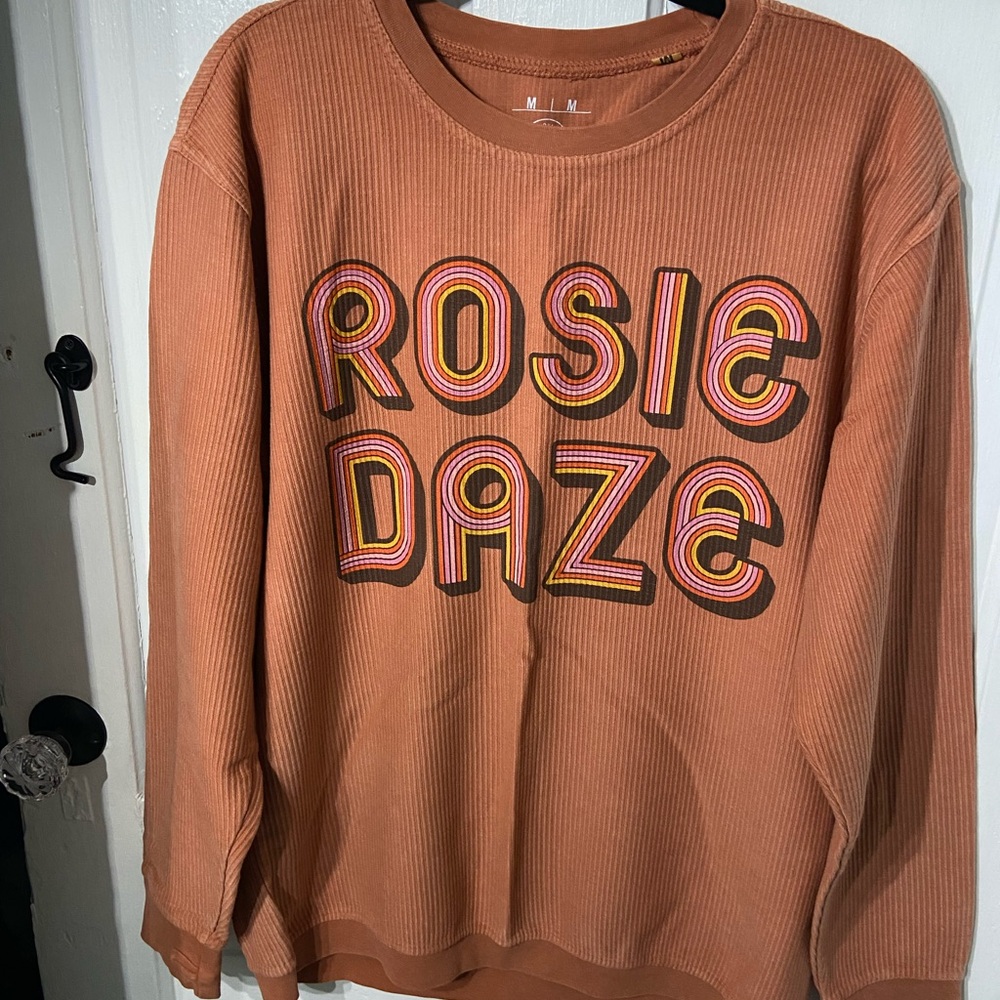 Rosie Daze Crewneck Sweater - Rust
